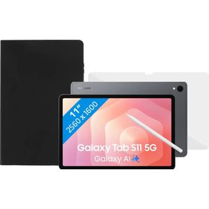 Samsung Galaxy Tab S11 11 inch 256GB Wifi en 5G Grijs + Book Case Zwart