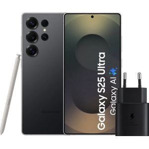 Samsung Galaxy S25 Ultra 1TB Zwart 5G + Samsung Oplader 25 Watt Zwart