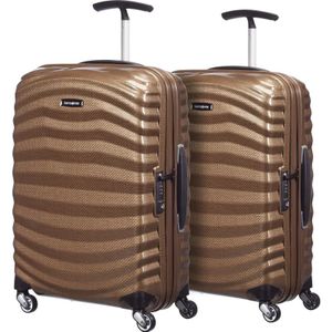 Samsonite Lite-Shock Spinner 55cm Duo Pack Sand