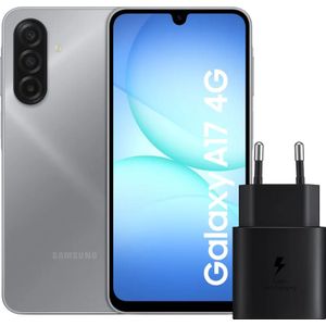amsung Galaxy A17 128GB Blauw 4G + Samsung Oplader 25 Watt Zwart