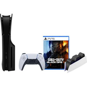 PlayStation 5 Slim Disc Edition + Call of Duty: Black Ops 7 + Covers Zwart + Oplaadstation
