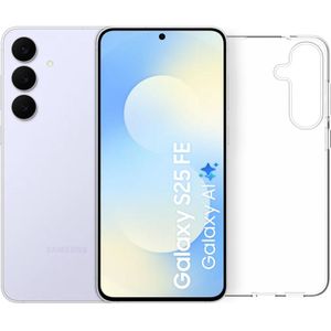 Samsung Galaxy S25 FE 128GB Lichtblauw 5G + BlueBuilt Back Cover Transparant