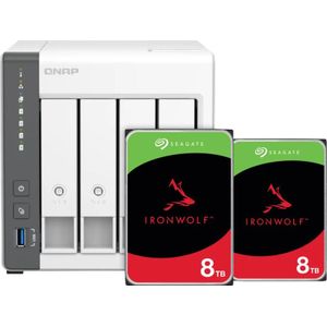 QNAP TS-433-4G + Seagate Ironwolf 16TB (2x8TB)