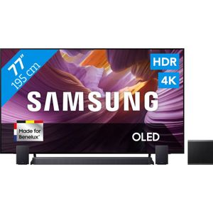 Samsung 77" OLED 4K S85F (2025) + Samsung HW-Q930F Zwart