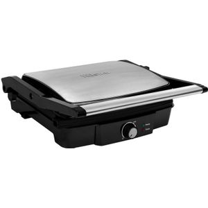 Tristar Contactgrill XL GR-2853 - Panini Grill - Tafel Grill - Tosti-ijzer - Regelbare thermostaat - 2000W - RVS/Zwart