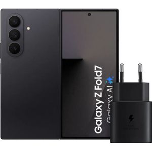 Samsung Galaxy Z Fold 7 256GB Zwart 5G + Samsung Oplader 25 Watt Zwart