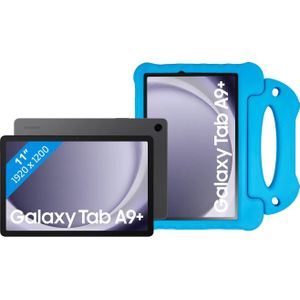 Samsung Galaxy Tab A9 Plus 11 inch 8GB/256GB Wifi Grijs + BlueBuilt Kids Cover Blauw