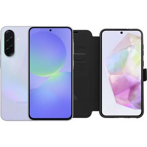 Samsung Galaxy A36 128GB Paars 5G + BlueBuilt Book Case Zwart