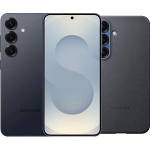 Samsung Galaxy S25 128GB Grijs 5G + Samsung Kindsuit Back Cover Zwart
