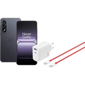 OnePlus Nord 5 256GB Zwart 5G + OnePlus SuperVOOC Oplader 80W met 2 Poorten + Usb C kabel