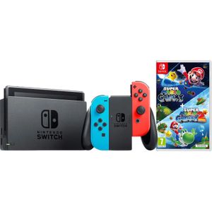 Nintendo Switch Rood/Blauw + Super Mario Galaxy 1+2