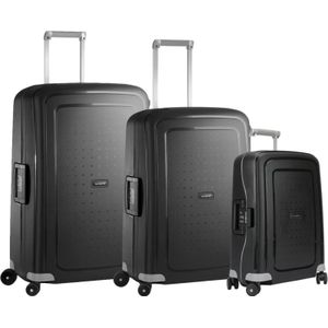 Samsonite S'cure Spinner 69+75+55cm Black kofferset