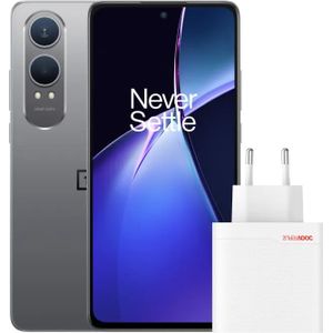 OnePlus Nord CE 4 Lite 256GB Grijs 5G + OnePlus Oplader 80W met 2 Poorten + Usb C kabel