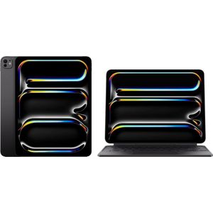 Apple iPad Pro (2024) 13 inch 256GB Wifi Zwart + Apple Magic Keyboard QWERTY