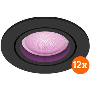 Philips Hue Centura inbouwspot White and Color - rond - Zwart - 12-pack
