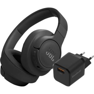 JBL Tune 770NC Zwart + BlueBuilt Quick Charge Oplader met Usb A Poort 18W Zwart