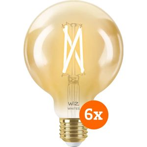 WiZ Smart Filament lamp Globe 6-pack - Warm tot Koelwit Licht - E27