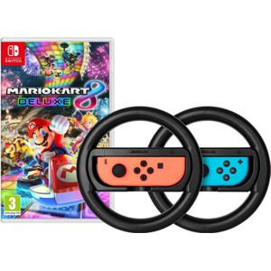 Mario Kart 8 Deluxe + BlueBuilt Stuurtjes voor Nintendo Switch