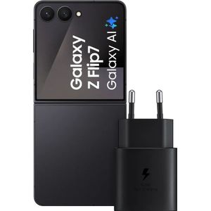 Samsung Galaxy Z Flip 7 512GB Zwart 5G + Samsung Oplader 25 Watt Zwart