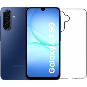Samsung Galaxy A17 128GB Blauw 5G + BlueBuilt Back Cover Transparant