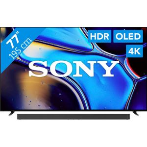 Sony 77'' Bravia 8 OLED 4K (2024) + Sony Bravia Theatre Bar 9 Zwart