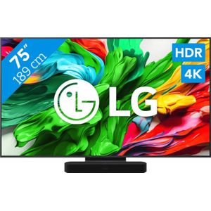 LG 75" QNED86 EVO 4K (2025) + Sonos Beam Gen2 Zwart