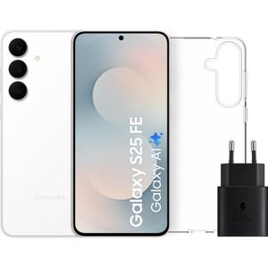 Samsung Galaxy S25 FE 256GB Wit 5G + Accessoirepakket
