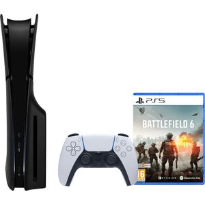 PlayStation 5 Slim Disc Edition + Battlefield 6 + Covers Zwart