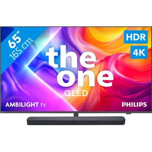Philips Ambilight 65" PUS9000 QLED 4K (2025) + JBL Bar 300 M2 Zwart