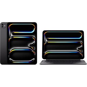 Apple iPad Pro (2024) 11 inch 256GB Wifi + 5G Zwart + Apple Magic Keyboard QWERTY