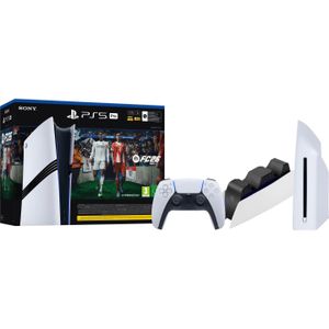 PlayStation 5 Pro + Disc Drive + FC 26 + Extra Controller Wit + Oplaadstation
