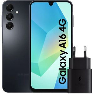 Samsung Galaxy A16 128GB Zwart 4G + Samsung Oplader 25W Zwart