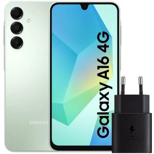 Samsung Galaxy A16 - Smartphone - 128GB - Groen - 4G met Samsung Oplader 25W Zwart