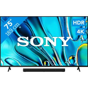 Sony Bravia 3 75" 4K Led (2025) + Sony HT-S2000 Zwart