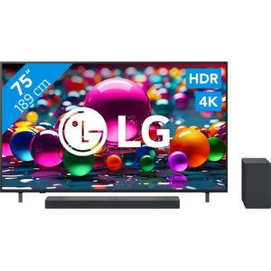 LG 75" 4K Smart UA75 + LG DS40T