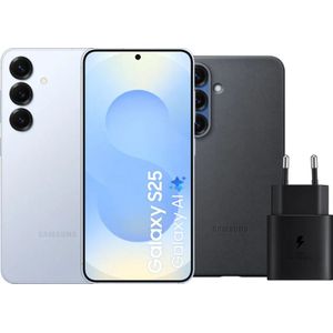 Samsung Galaxy S25 256GB Lichtblauw 5G + Accessoirepakket