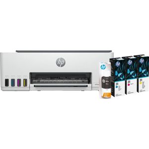 HP - Smart Tank 5105 - All-in-One Printer - Met 1 Set Extra Inktflesjes