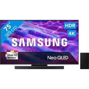 Samsung 75" Neo QLED QN82F 4K (2025) + Samsung HW-B750F Zwart