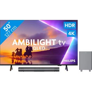 Philips Ambilight 50'' PUS8500 QLED 4K (2025) + Philips TAB6100