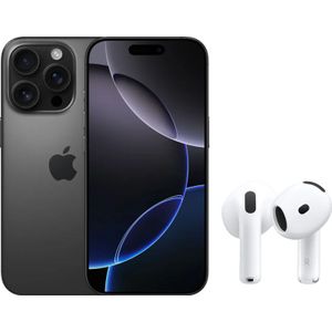 Apple iPhone 16 Pro 256GB Black Titanium + AirPods 4 Active Noise Cancellation