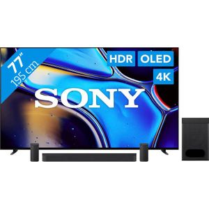 Sony 77'' Bravia 8 OLED 4K (2024) + Sony Bravia Theatre System 6 Zwart