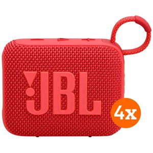 JBL Go 4 - Draagbare Speaker - Rood - 4-pack