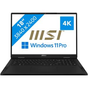 MSI - CreatorPro X18 HX A14VMG-427NL - Laptop - 18 Inch - Intel Core i9 - 128GB DDR5