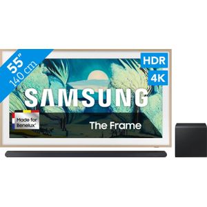 Samsung - The Frame LS03FA - 55 inch - 4K TV - Met HW-S800D - Zwart