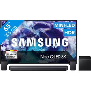 Samsung 65" Neo QLED QN900F 8K (2025) + Samsung HW-Q930F Zwart
