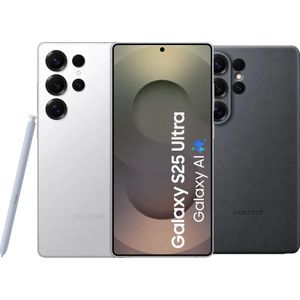 Samsung Galaxy S25 Ultra 1TB Wit 5G + Samsung Kindsuit Back Cover Zwart