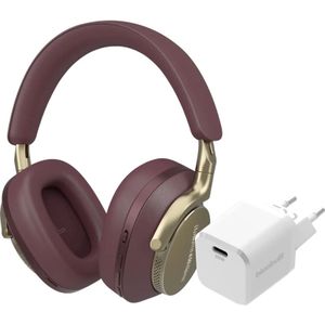 Bowers & Wilkins PX8 Rood + BlueBuilt Power Delivery Oplader met Usb C Poort 20W Wit