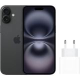 Apple iPhone 16 128GB Zwart + Apple Snellader