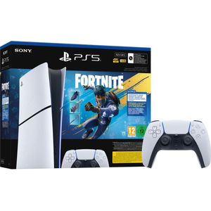 PlayStation 5 Slim Digital Edition Fortnite bundel + Extra Controller Wit