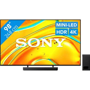 Sony Bravia 5 98" XR Mini-led (2025) + Sony Bravia Theatre Bar 6 Zwart
